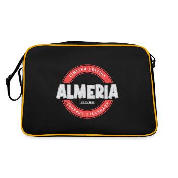 Almeria Espagne Ville Skyline Accueil Amour - Sac Retro - noir/or - Dos