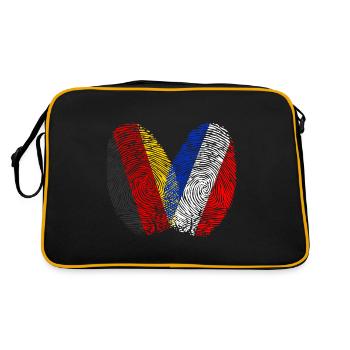 Empreinte digitale Hollande Pays-Bas Néerlandais - Sac Retro - noir/or - Dos
