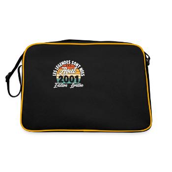 Cadeau Les légendes sont nées en Août 2001 - Sac Retro - noir/or - Dos