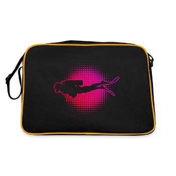 Hommes Femmes Scuba Diver Scuba Diver - Sac Retro - noir/or - Dos