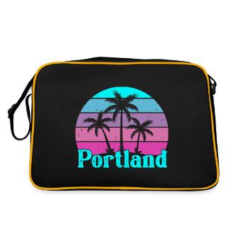 Portland - Sac Retro - noir/or - Dos