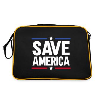Save America - Retro Bag - black/gold - Back