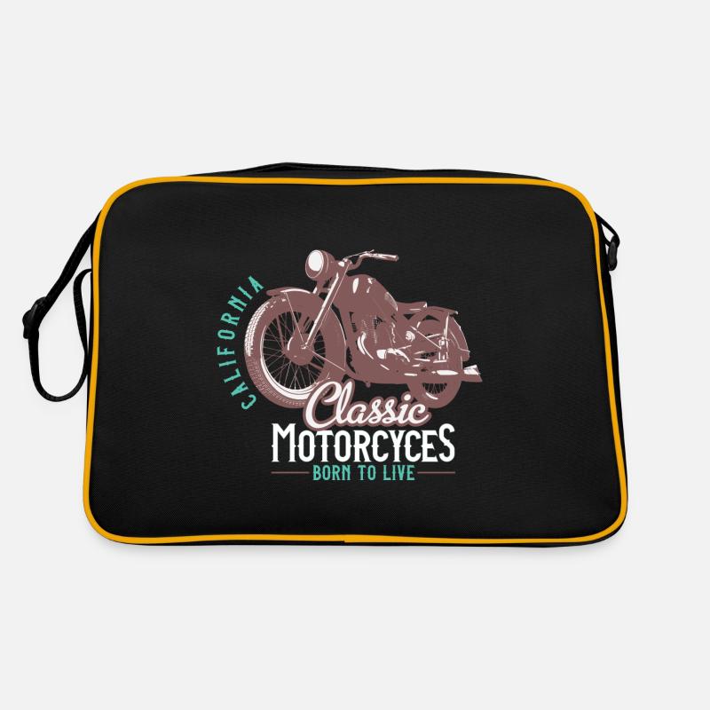 Biker, Motorradfahrer Retro Tasche