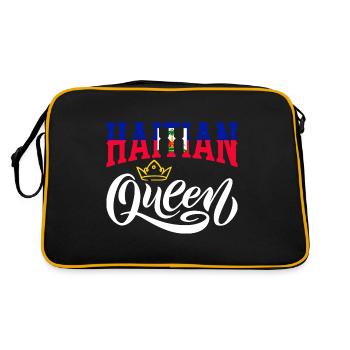 Haïti Reine Haïti Haïti Drapeau - Sac Retro - noir/or - Dos