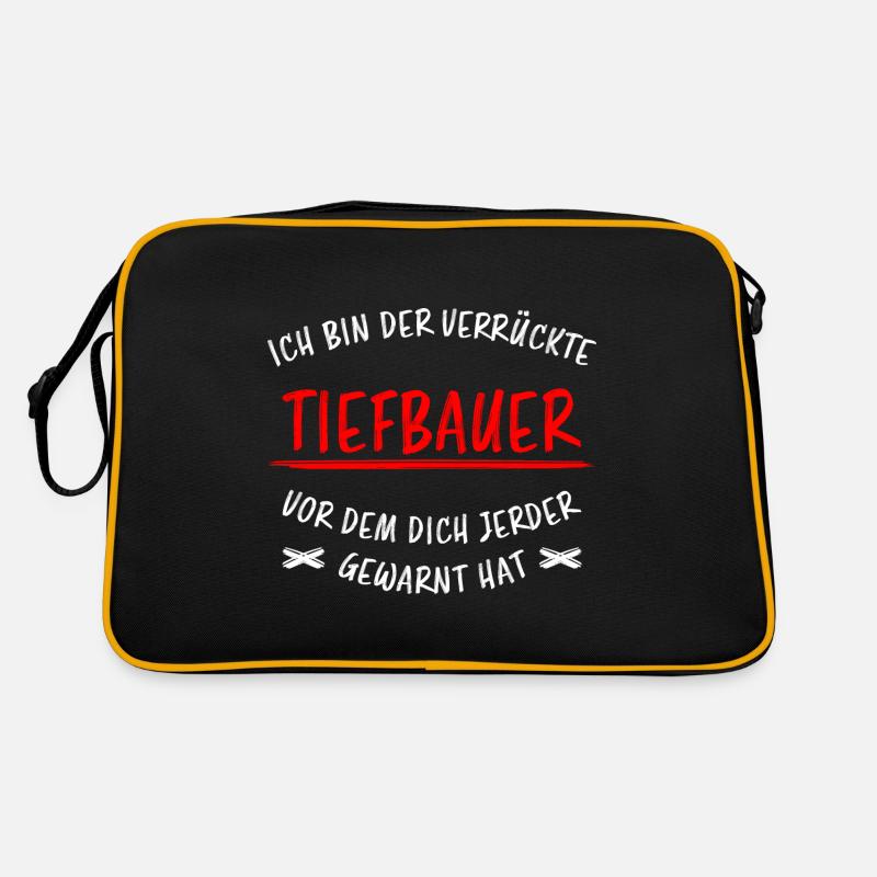 Tiefbauer Beruf Lustiger Spruch Tiefbau Geschenk Retro Tasche