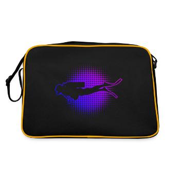 Diving Divers Free Dive Scuba Diving - Retro Bag - black/gold - Back