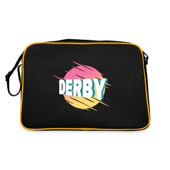 Derby Angleterre Grande-Bretagne UK City Font - Sac Retro - noir/or - Dos