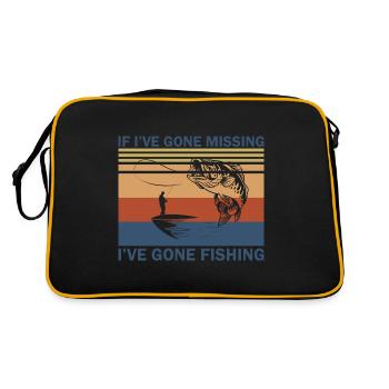 Pêcher Pêcheur Canne à pêche - Sac Retro - noir/or - Dos