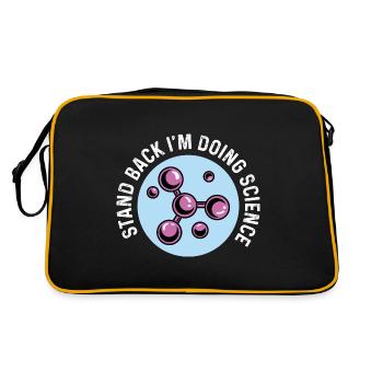 I Make Science Biology Student Gift - Retro Bag - black/gold - Back