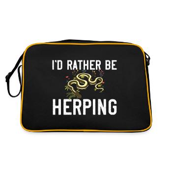 Herpetology Reptiles Herpetologist Lizards - Retro Bag - black/gold - Back