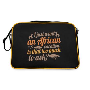 Je veux des vacances en Afrique - Sac Retro - noir/or - Dos