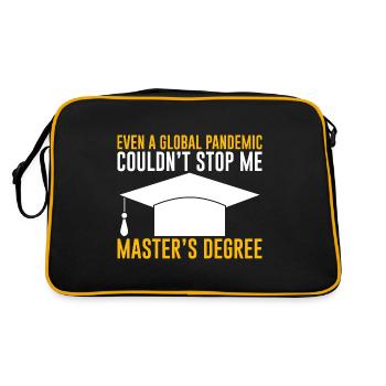 Even A Pandemic Couldn't Stop Me, Master's Degree3 - Retro Tasche - Schwarz/Gold - Hinten