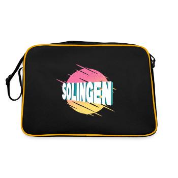 Solingen Germany City Font Vintage Retro - Retro Bag - black/gold - Back