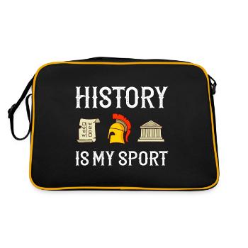 History Teacher Lesson Professor Historian - Retro Bag - black/gold - Back