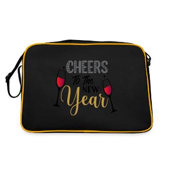 Cheers New Year New Year's Eve Christmas - Retro Bag - black/gold - Back