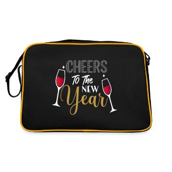 Cheers New Year New Year's Eve Christmas - Retro Bag - black/gold - Back