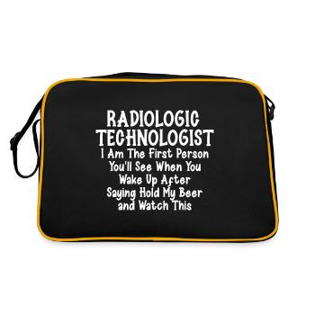 Je suis la première personne que tu verras quand tu te réveilles - Sac Retro - noir/or - Dos