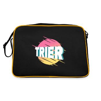 Trier Germany City Font Vintage Retro - Retro Bag - black/gold - Back