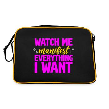 Watch Me Manifest Everything I Want 2 - Retro Bag - black/gold - Back