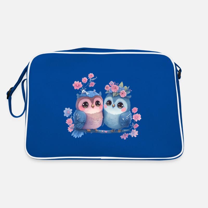 Eule Valentinstag Herz Liebe Geschenkidee Retro Tasche