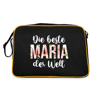 Maria - Retro Tasche - Schwarz/Gold - Hinten