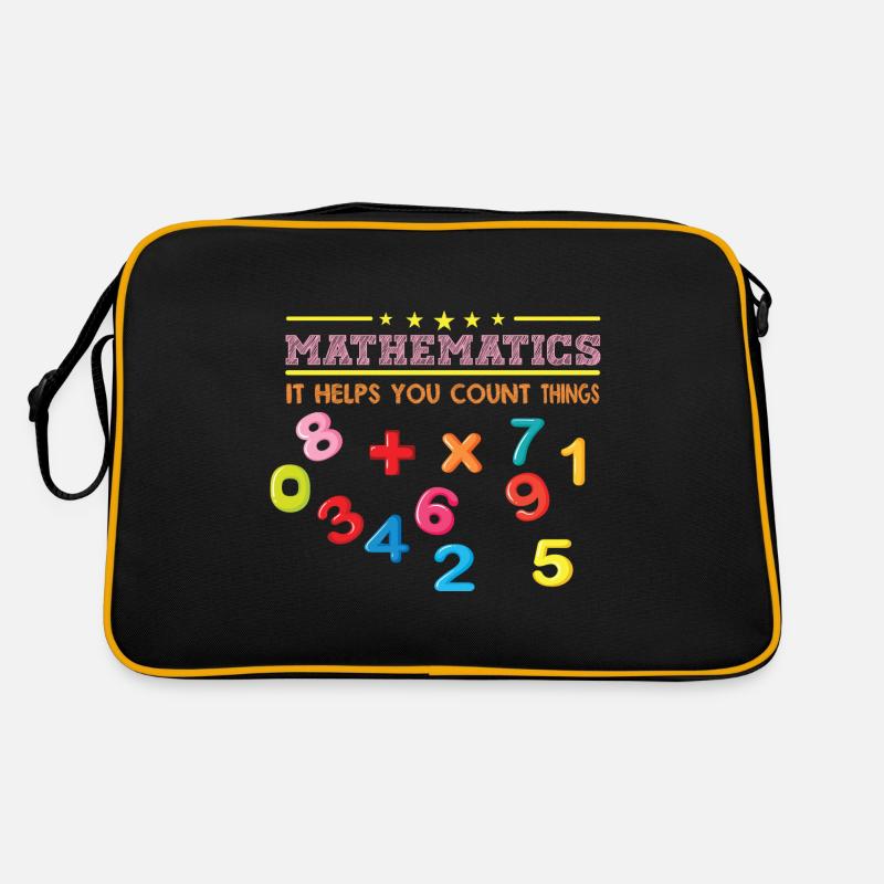Lustiger Mathe Lehrer Spruch Mathematik Retro Tasche