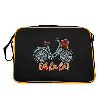 Oh La La - French Bicycle - Retro Bag - black/gold - Back