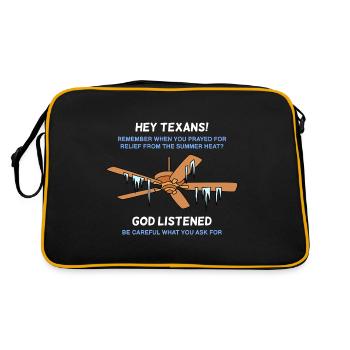 Texas Weather Winter Ice Design pour les fiers Texans - Sac Retro - noir/or - Dos