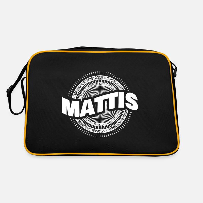 Mann Mattis - Retro Tasche - Schwarz/Gold
