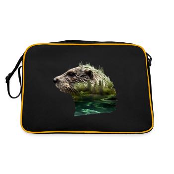 Loutre - Sac Retro - noir/or - Dos
