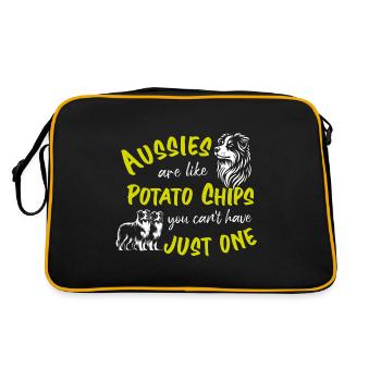 Aussies are like Potato Chips - yellow - Retro Bag - black/gold - Back