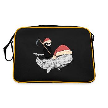 Whale Whale Death Fantasy Dark Ocean Fish Fish - Retro Bag - black/gold - Back