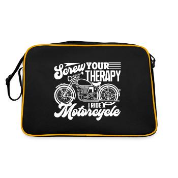 Motorcycle I Ride A Motorcycles - Retro Bag - black/gold - Back