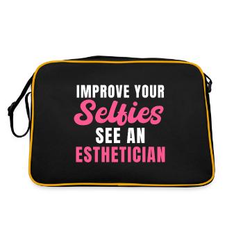 Verbessern Sie Ihre Selfies bei einer Kosmetikerin - Retro Tasche - Schwarz/Gold - Hinten