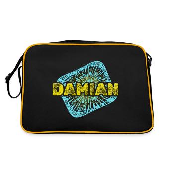 Gift for Damian - Retro Bag - black/gold - Back