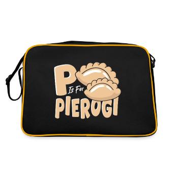 P is for Pierogi - Retro Bag - black/gold - Back