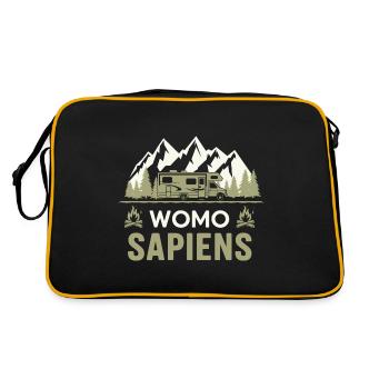Womo Sapiens - Retro Tasche - Schwarz/Gold - Hinten