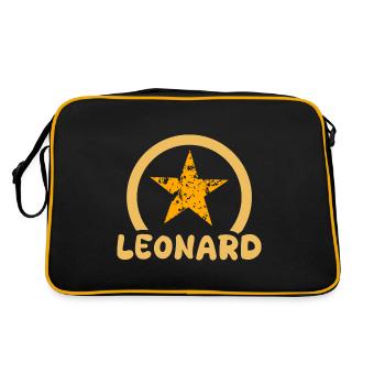 Cadeau pour Leonard - Sac Retro - noir/or - Dos
