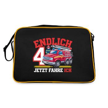 Enfin 4 Maintenant, je conduis un service d'incendie - Sac Retro - noir/or - Dos