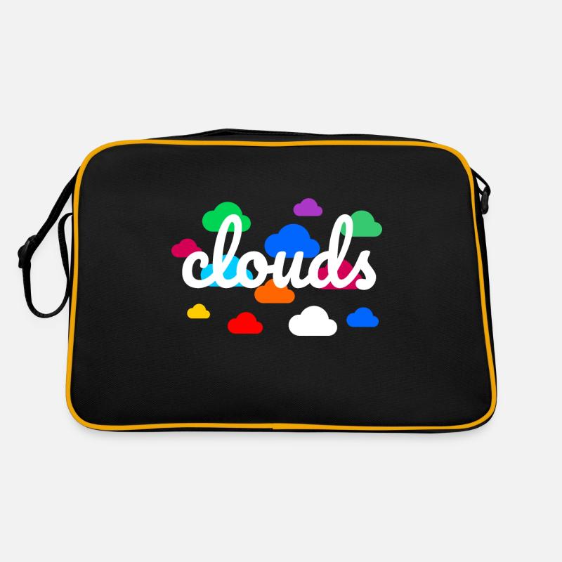 Bunte Wolken Retro Tasche