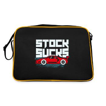 Stock Sucks Tuning Cars Race Cars - Retro Bag - black/gold - Back