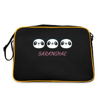 Love Korean Language - Retro Bag - black/gold - Back