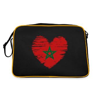 Manteau drapeau drapeau coeur Maroc - Sac Retro - noir/or - Dos