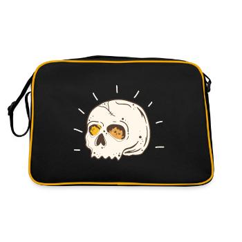 Cat In A Skull Kitty Skeleton Cat Lover - Sac Retro - noir/or - Dos