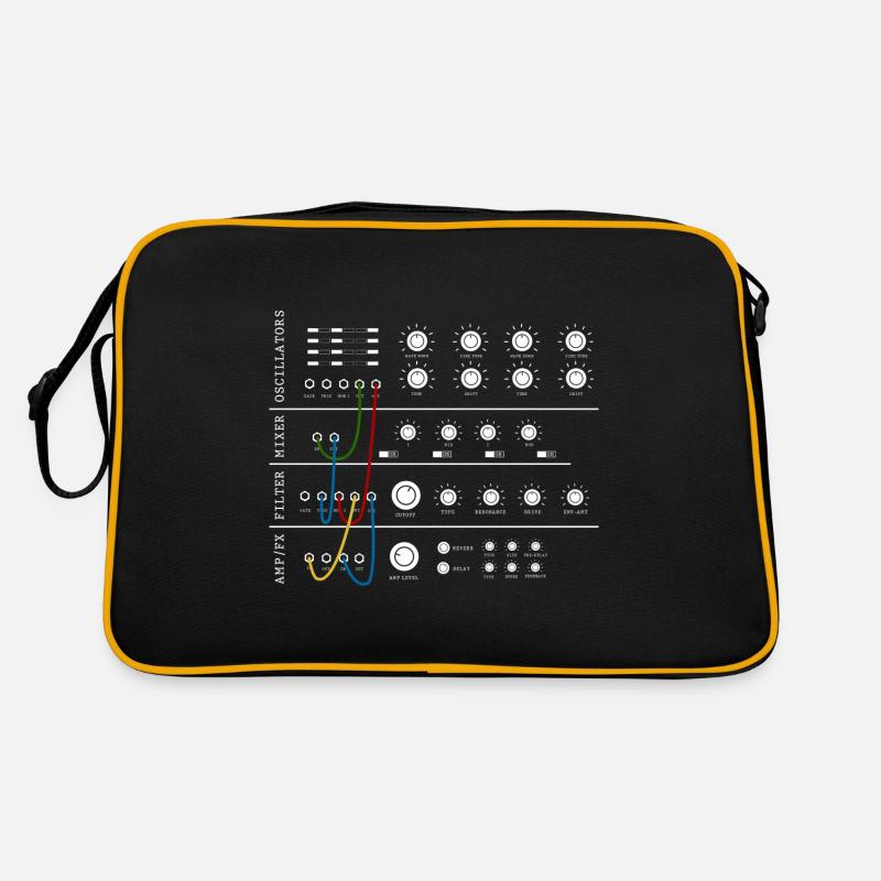 Modularer Synthesizer Analog Musikproduzent - Retro Tasche - Schwarz/Gold
