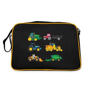 Tracteurs tracteurs agriculteurs agriculteurs enfants cadeau - Sac Retro - noir/or - Dos