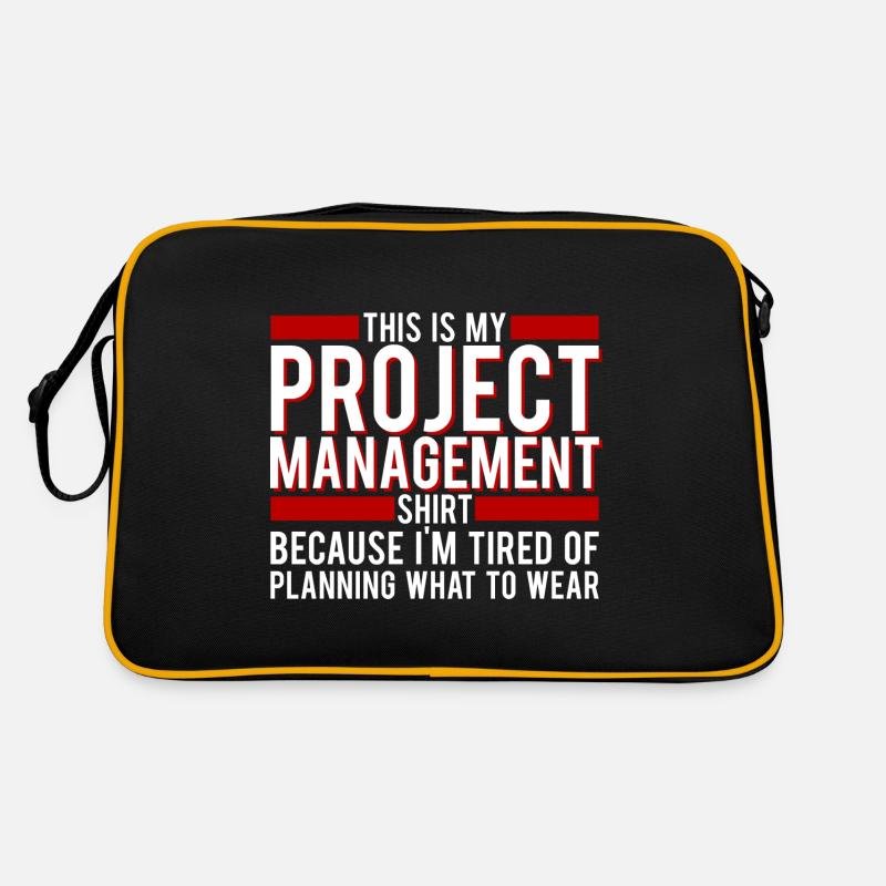 Chef de projet This Is My Project ManagementShirt - Sac Retro - noir/or