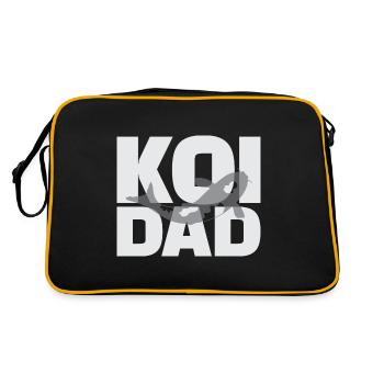 Koi Dad Koi-Fisch-Design für Koi-Teich-Besitzer - Retro Tasche - Schwarz/Gold - Hinten