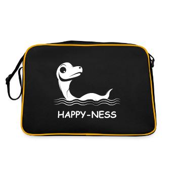 Happy-Ness Scots or Scottish Person Gift - Retro Bag - black/gold - Back