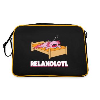 Axolotl Pyjama Relaxolotl Chemise de nuit Cadeau - Sac Retro - noir/or - Dos